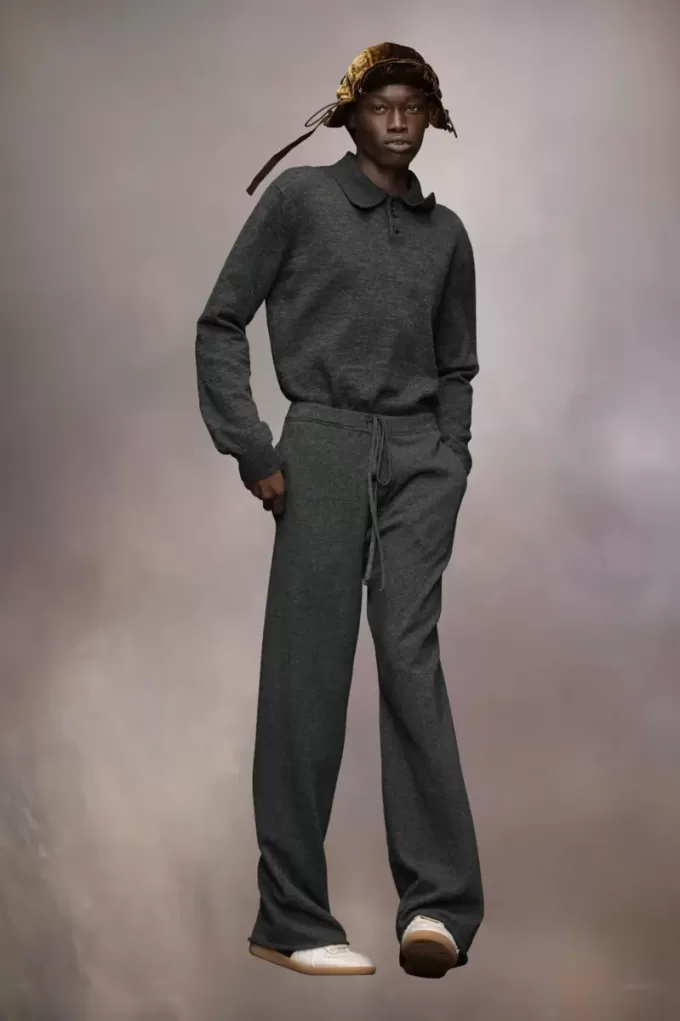 Pantaloni in maglia di cashmere