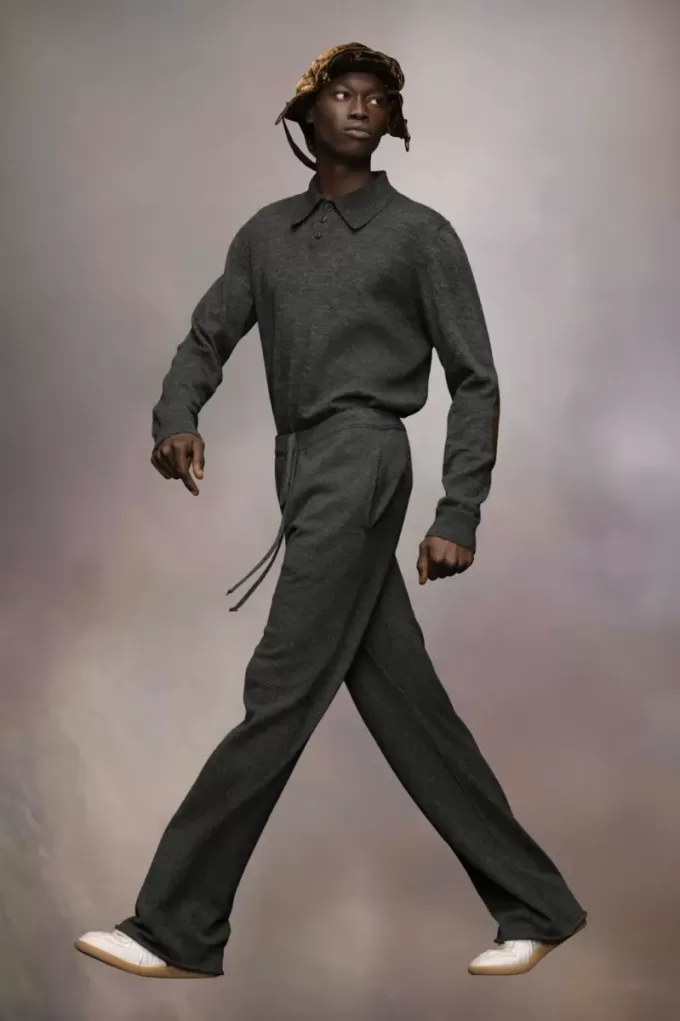 Pantaloni in maglia di cashmere