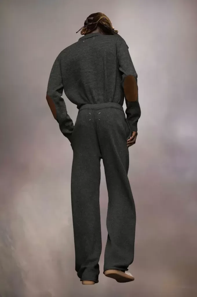 Pantaloni in maglia di cashmere