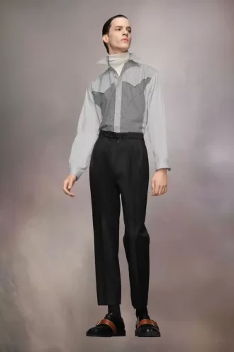 Pantaloni in mohair britannico