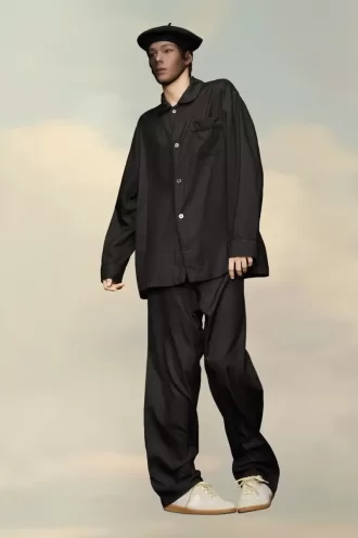 Pantaloni in popeline di seta