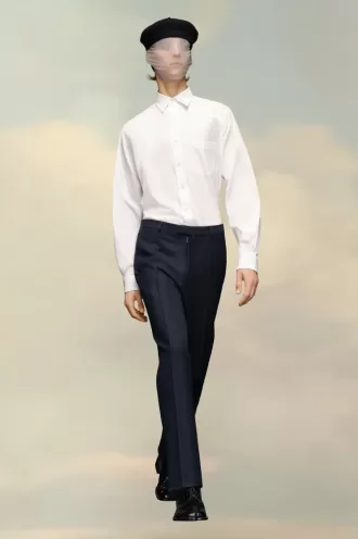 Pantaloni in twill di lana Maison Margiela