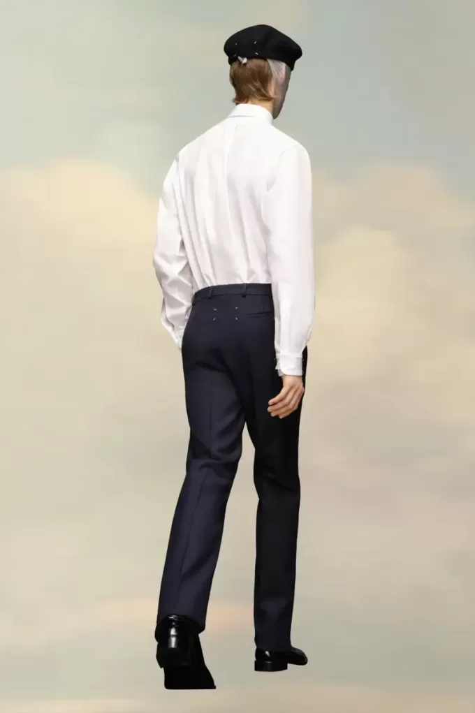 Pantaloni in twill di lana Maison Margiela