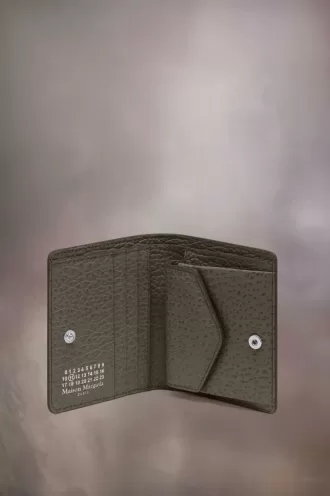 Portacarte con tasca a quattro cuciture