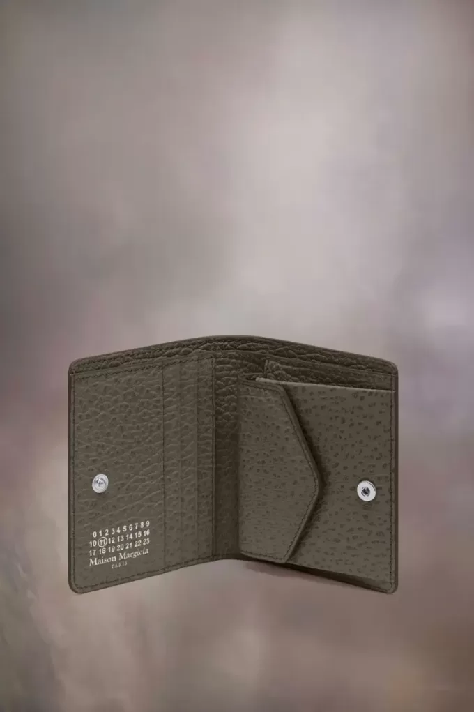 Portacarte con tasca a quattro cuciture