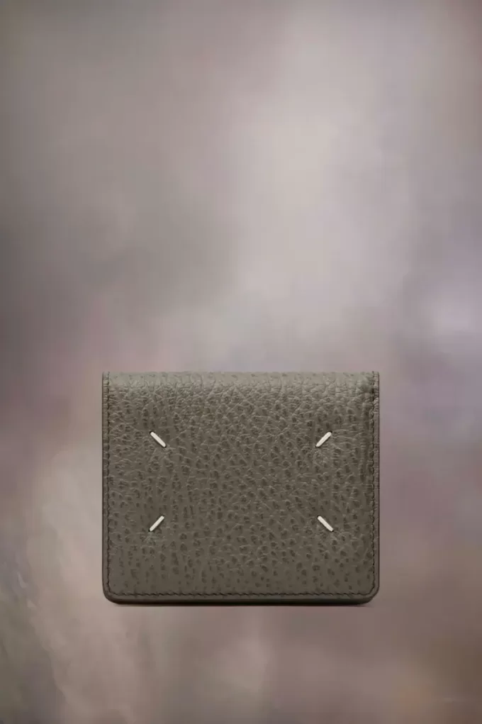 Portacarte con tasca a quattro cuciture