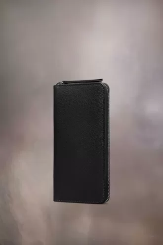 Portafoglio con cerniera a quattro punti