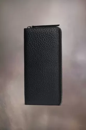 Portafoglio con cerniera a quattro punti