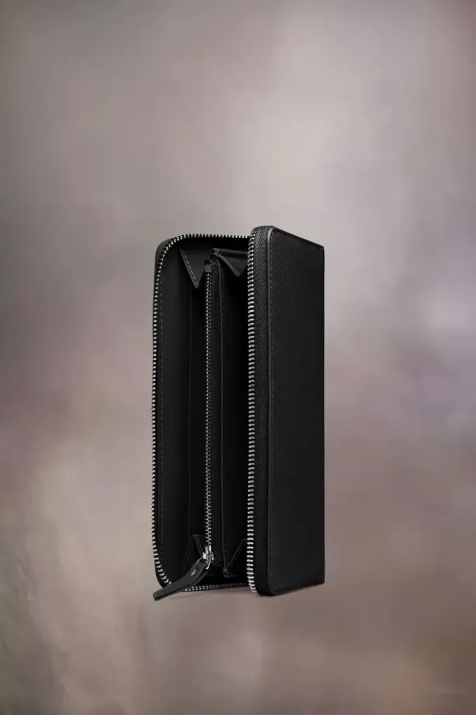 Portafoglio con cerniera a quattro punti