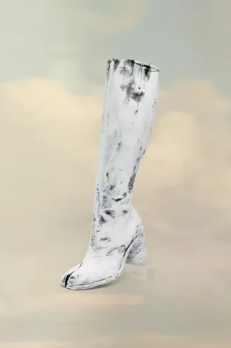 Stivali al ginocchio Tabi Bianchetto