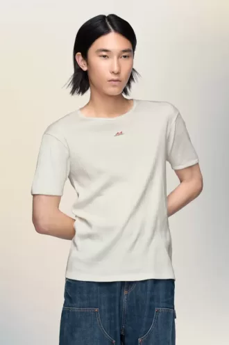 T-shirt in cotone a coste