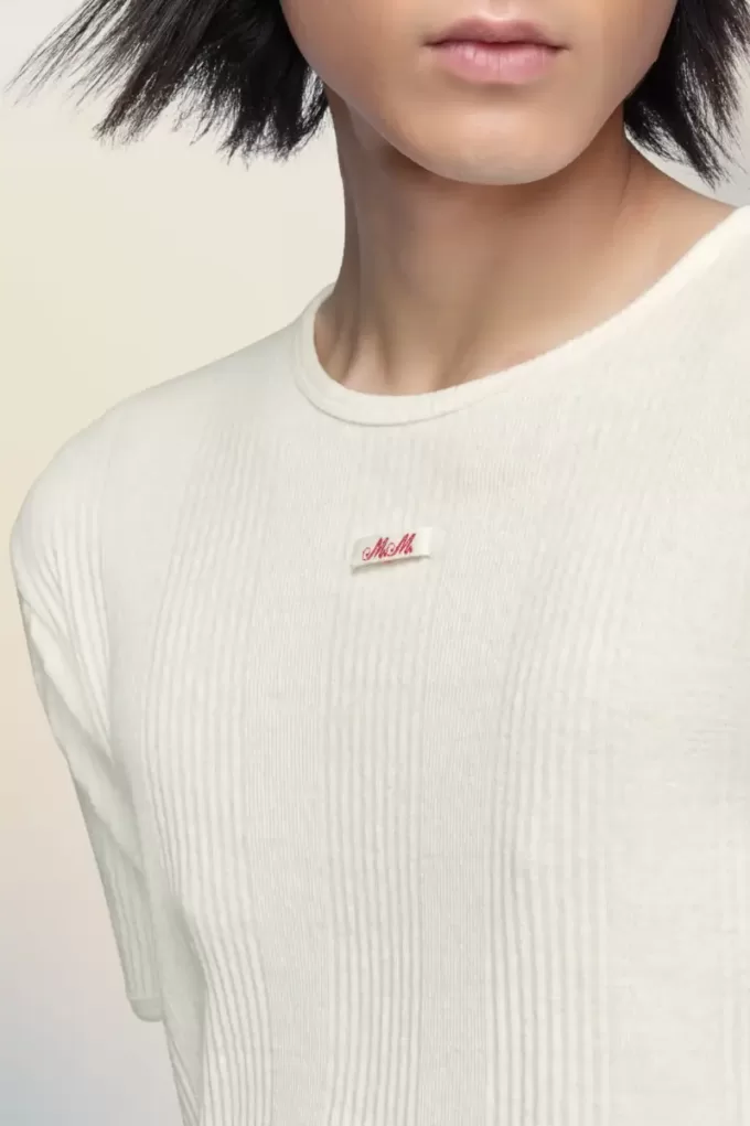 T-shirt in cotone a coste