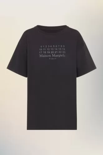 T-shirt in jersey di cotone con numeri