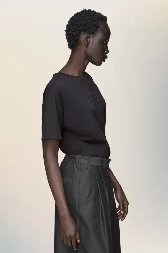 T-shirt in jersey di cotone con numeri