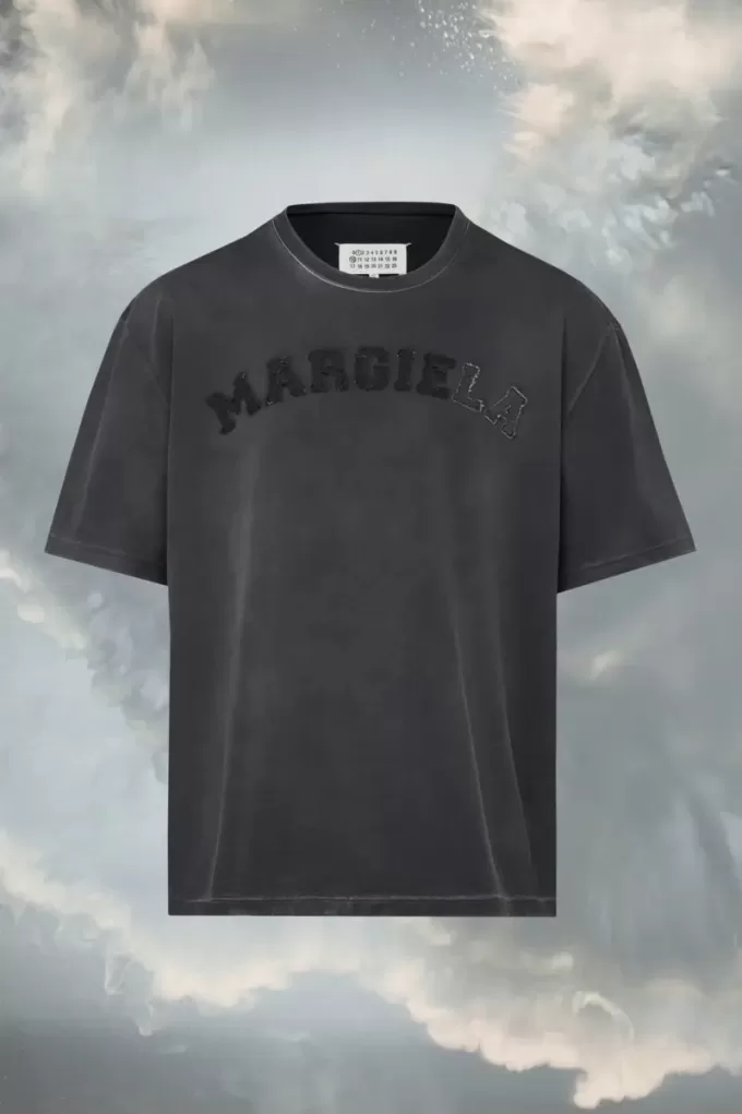 T-shirt in jersey pesante con logo