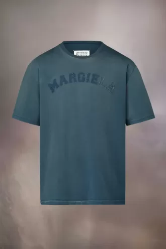 T-shirt in jersey pesante con logo