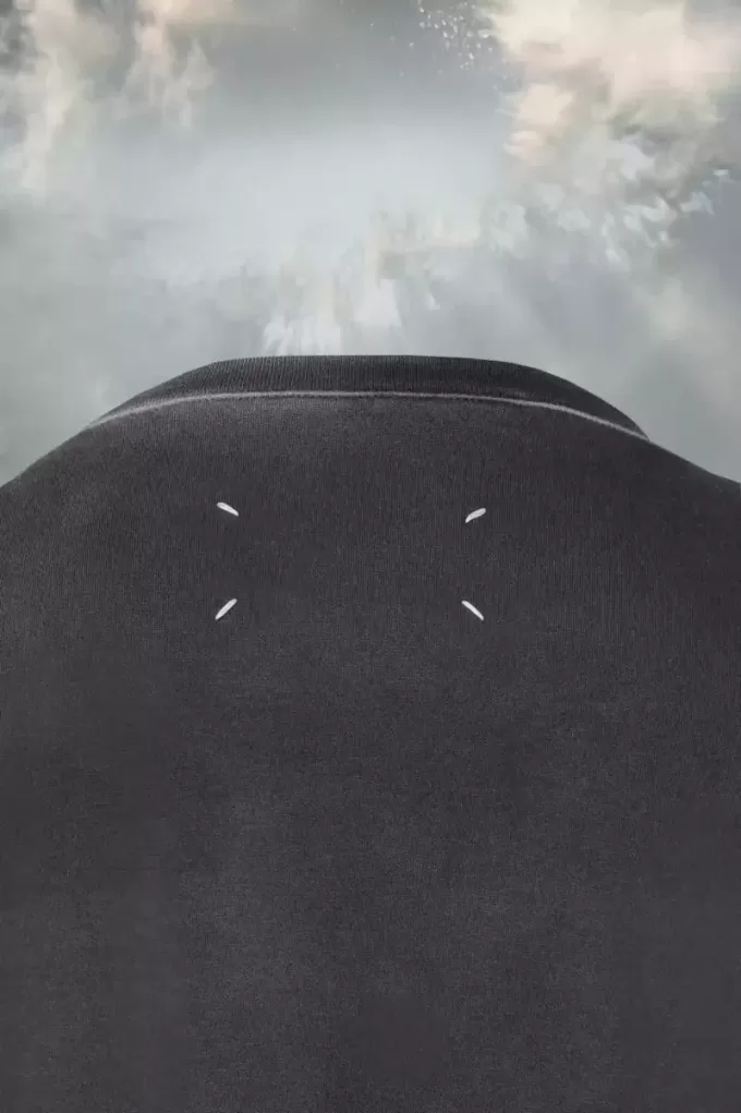 T-shirt in jersey pesante con logo