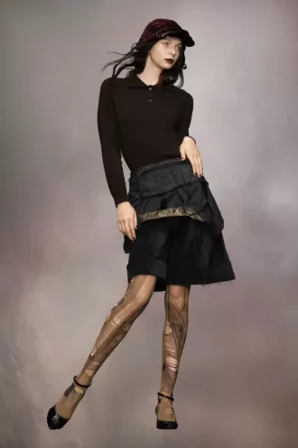 Top a collo alto in lana Maison Margiela