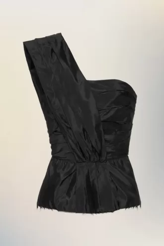 Top drappeggiato asimmetrico