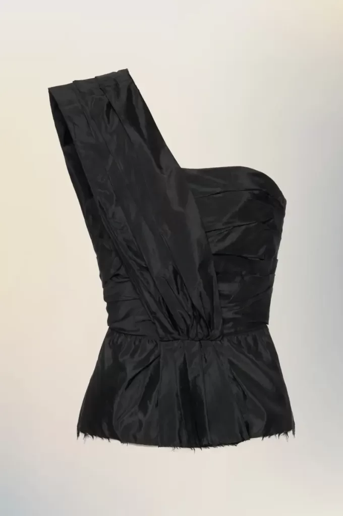 Top drappeggiato asimmetrico