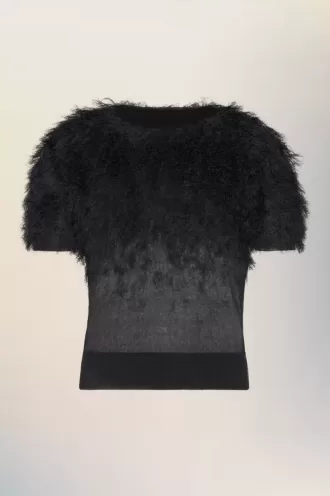 Top in maglia di seta retrograda