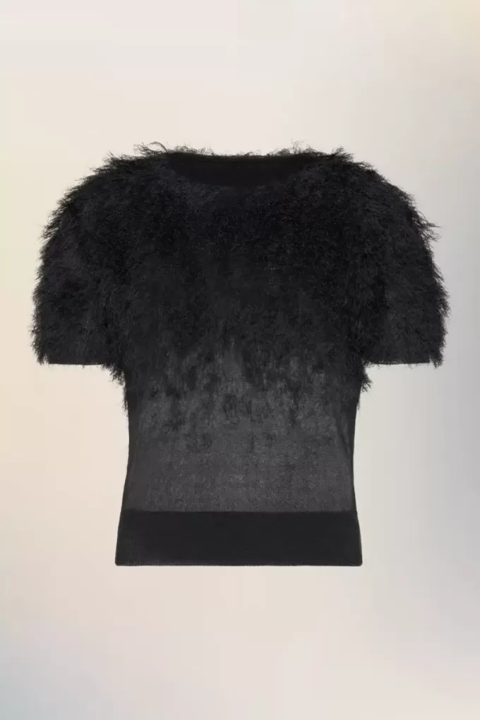 Top in maglia di seta retrograda