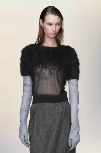 Top in maglia di seta retrograda