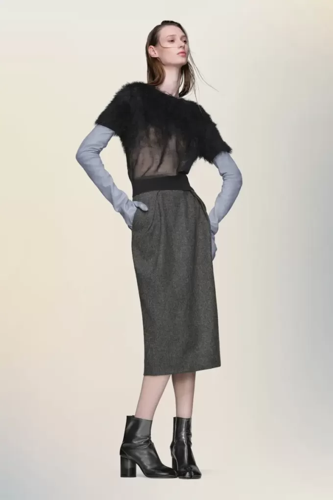 Top in maglia di seta retrograda